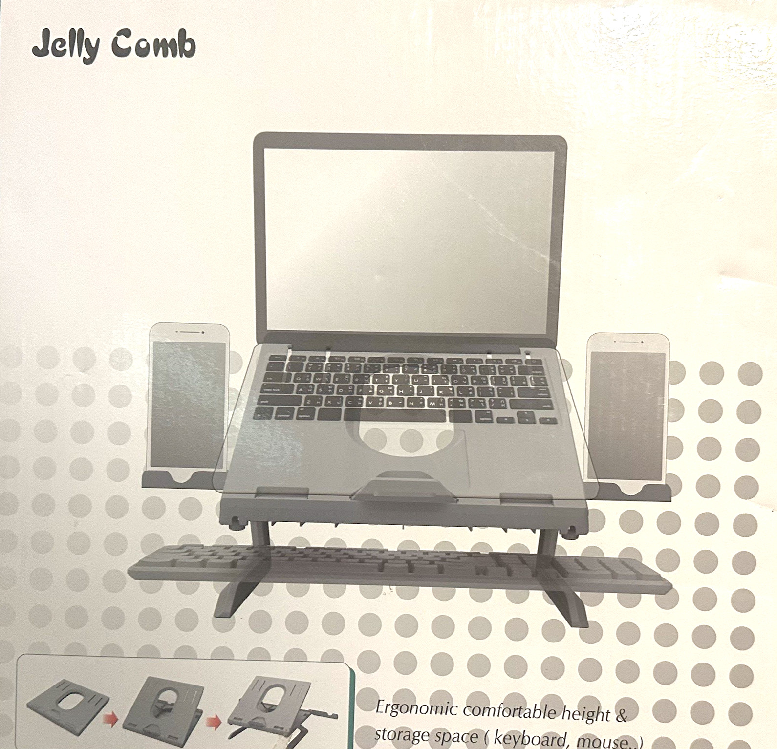 Laptop Stand, Jelly Comb Ergonomic Notebook Riser Desk 9-Level
