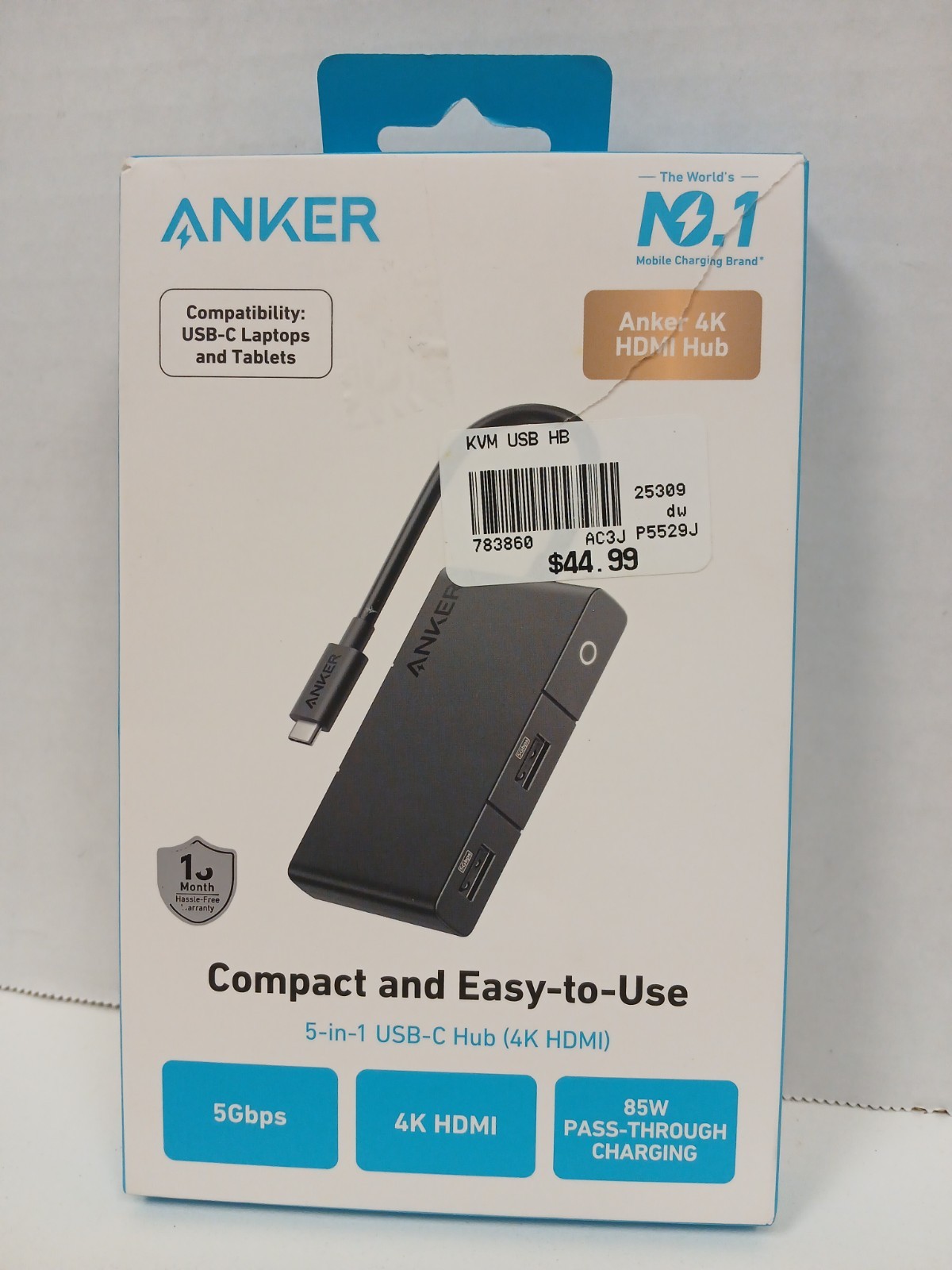Anker Compact 5-in-1 USB-C Hub 4K HDMI