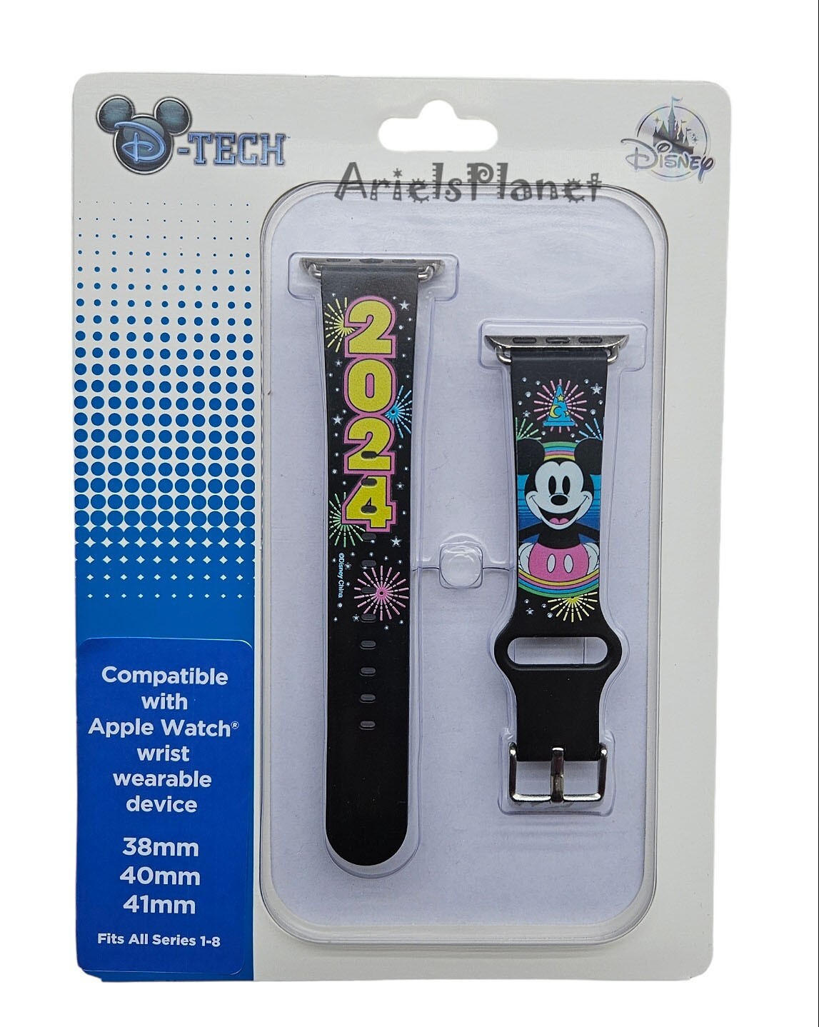 DISNEY PARKS 2024 Year Mickey Mouse Apple Watch Band Small 38mm, 40mm, 41mm
