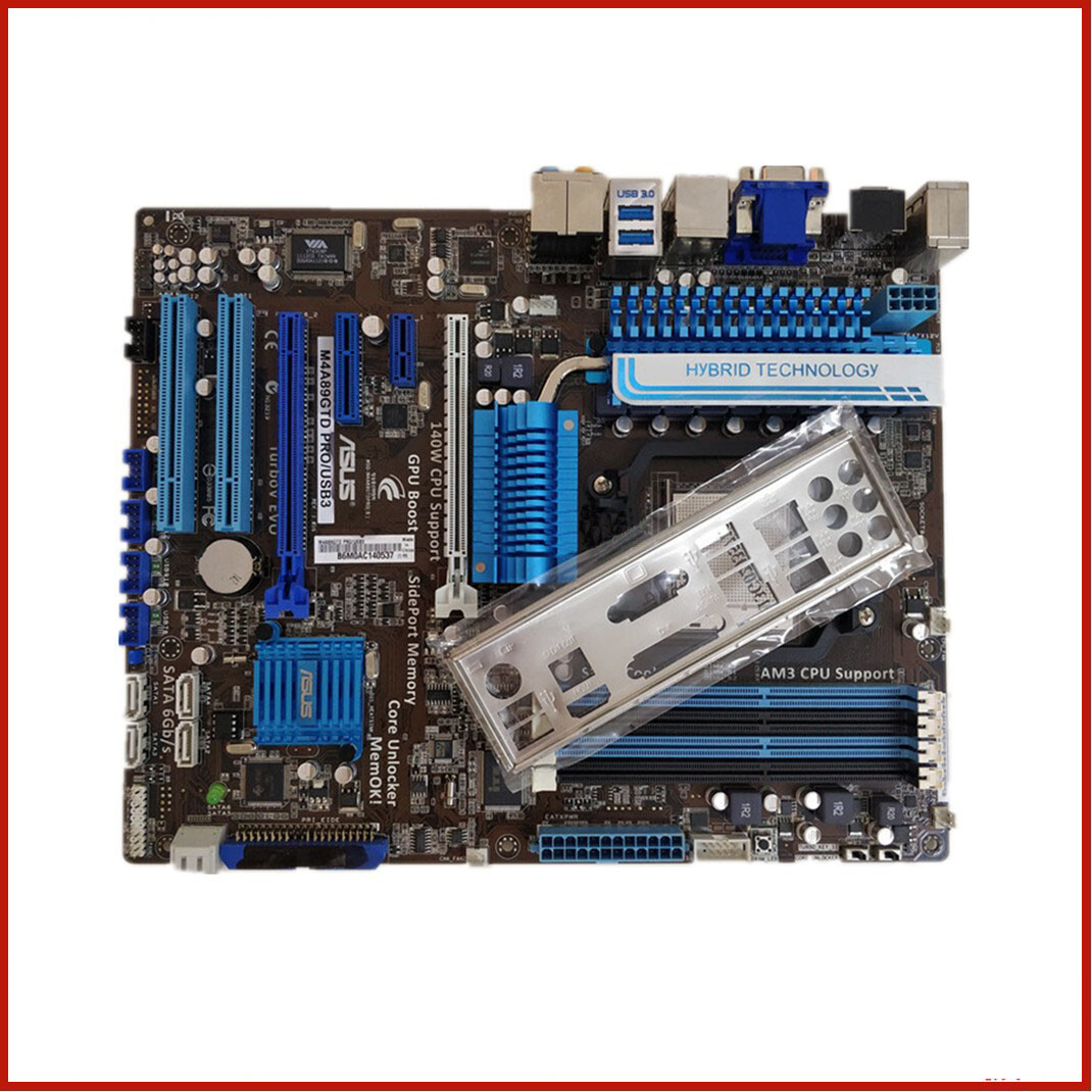 For ASUS M4A89GTD PRO/USB3 AMD 890GX Motherboard Socket AM3 DDR3 tested ok