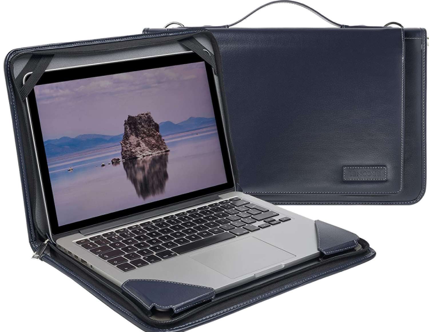 Broonel Blue Laptop Messenger Case For LG gram Pro 16 16Z90SP-A.AA78A1 16" OLED