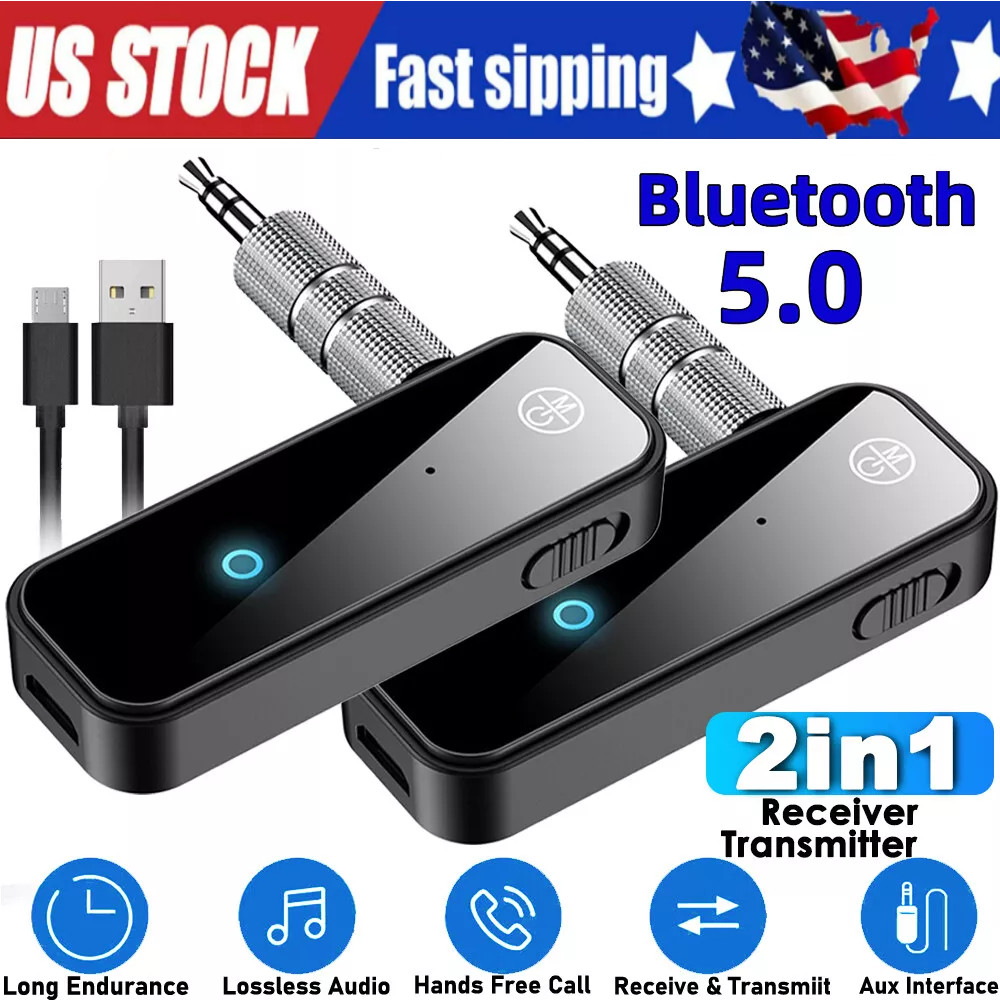 Wireless Bluetooth 5.0 Transmitter Receiver for Car Music Audio Aux Adapter lot