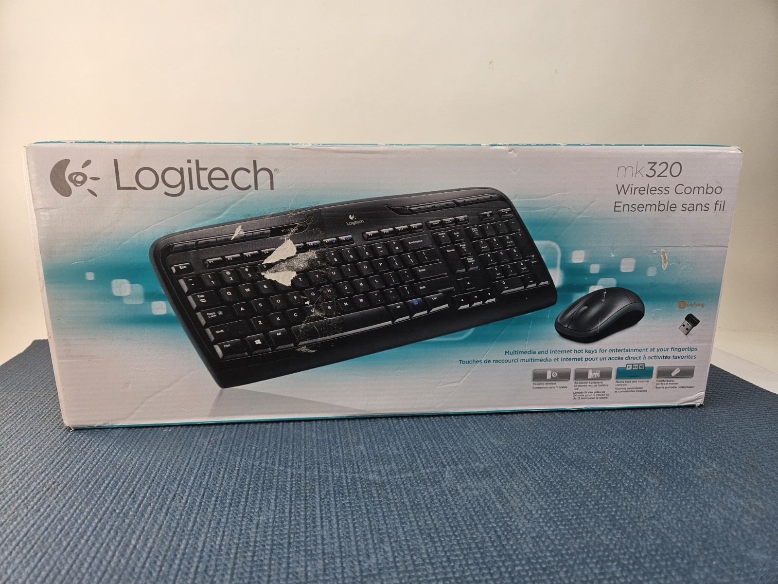 NEW Logitech K330 Keyboard MK320 (920-002836) Wireless Keyboard and Mouse Combo