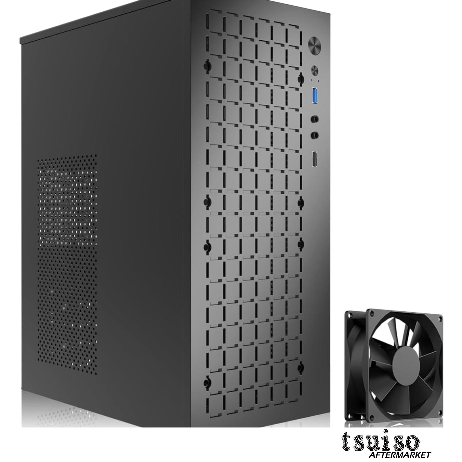 Compact High Airflow MATX Micro ATX Mini-Tower Case with Dual 120mm Fan Support