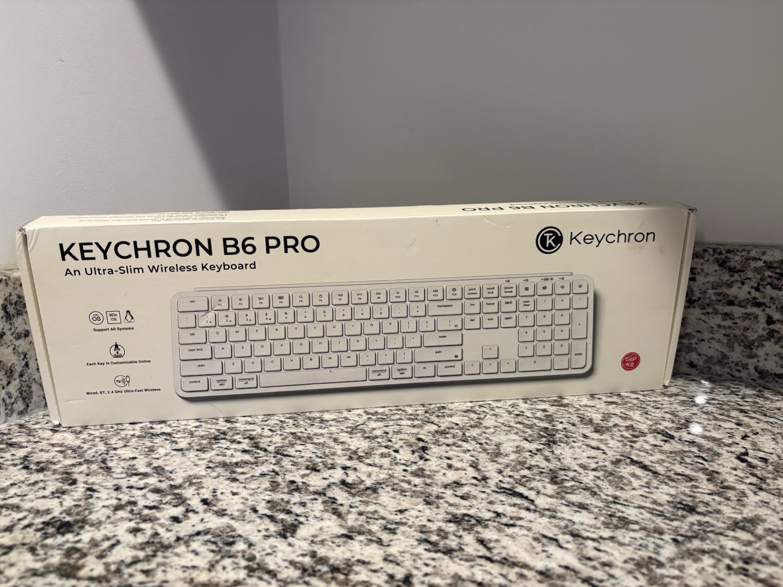 Keychron B6 Pro Wireless Scissor Keyboard - Ivory White