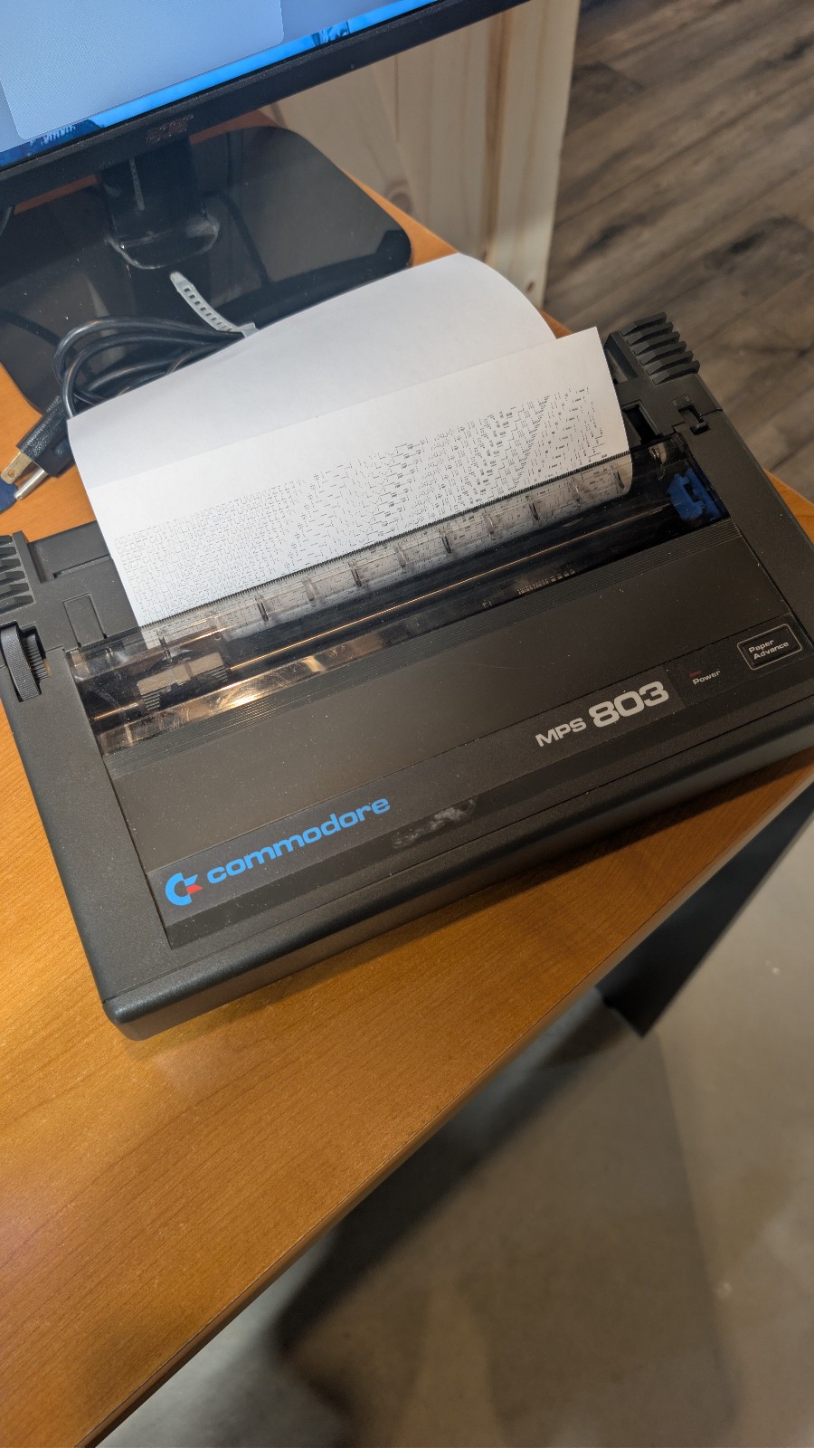 Vintage Commodore MPS-803 Dot Matrix Printer - Untested