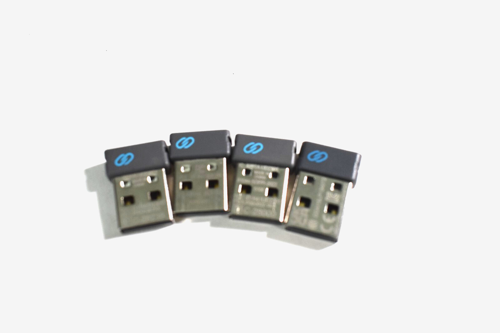 Lot Of (4) DELL Universal USB WIRELESS RECEIVER DONGLES Only - Gray