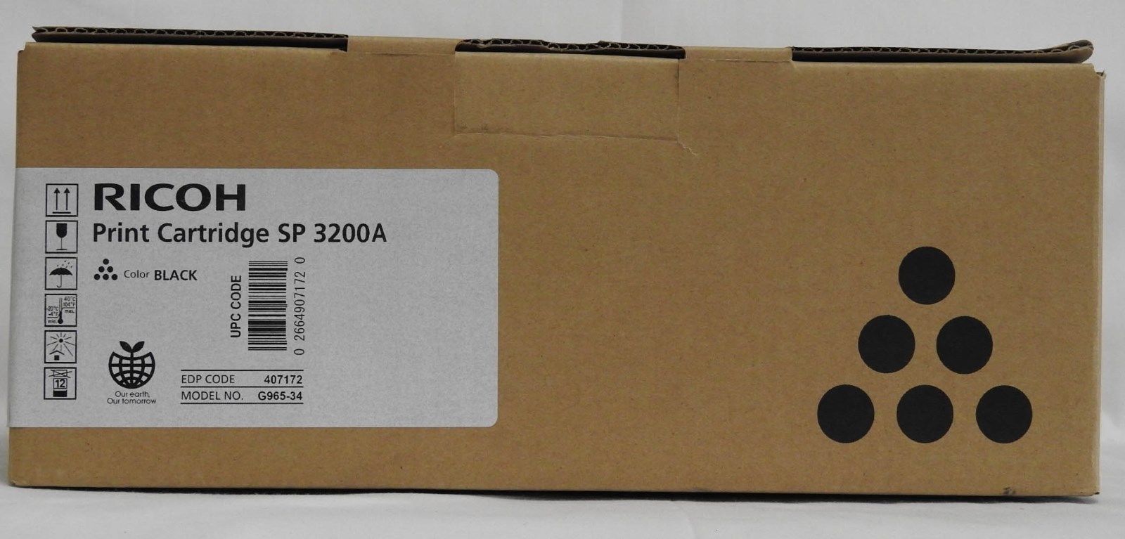2 Boxes  Genuine Ricoh Printer Cartridge SP 3200A SP3200A Toner 407172 402888