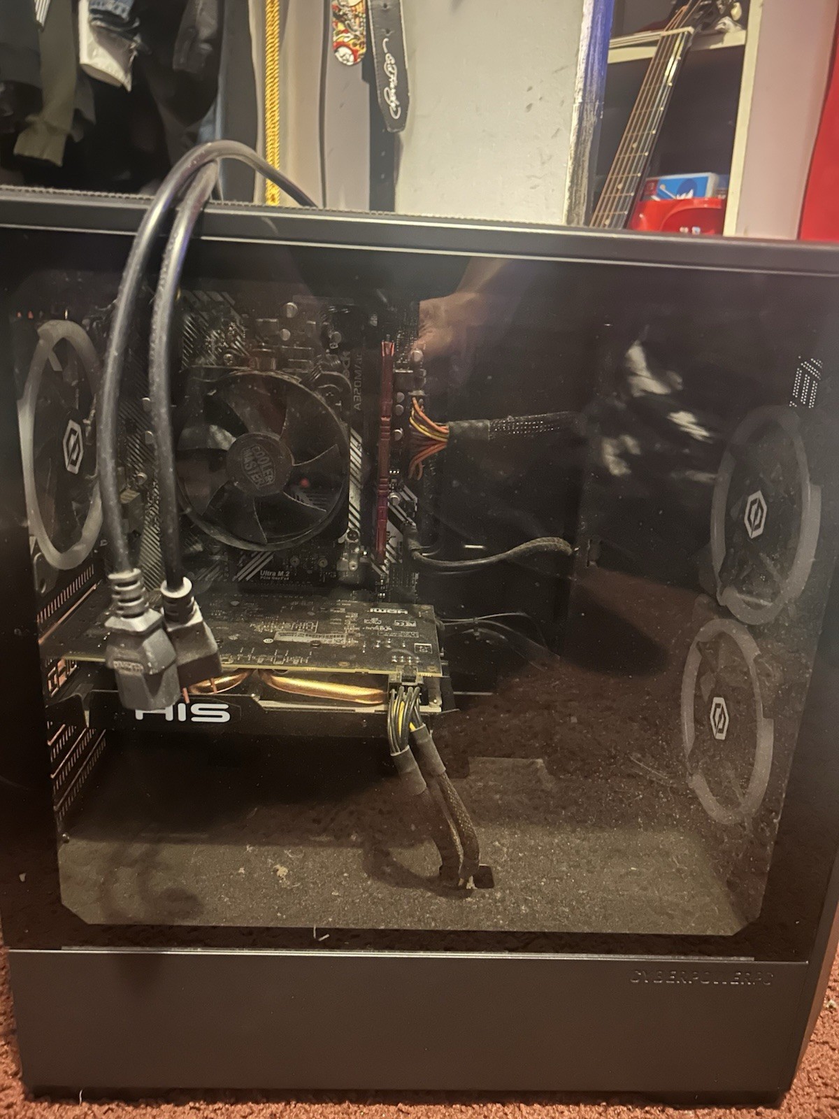 CyberPowerPC C Series Gaming Tower Desktop HIS GPU Black HDMI USB 3.0