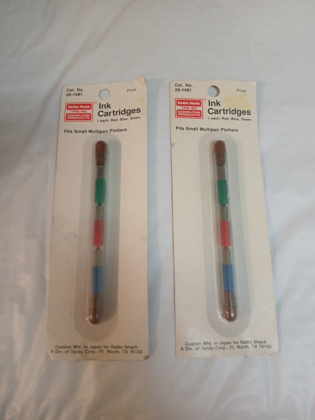 Two NOS Radio Shack TRS80 Plotter Ink Cartridges 