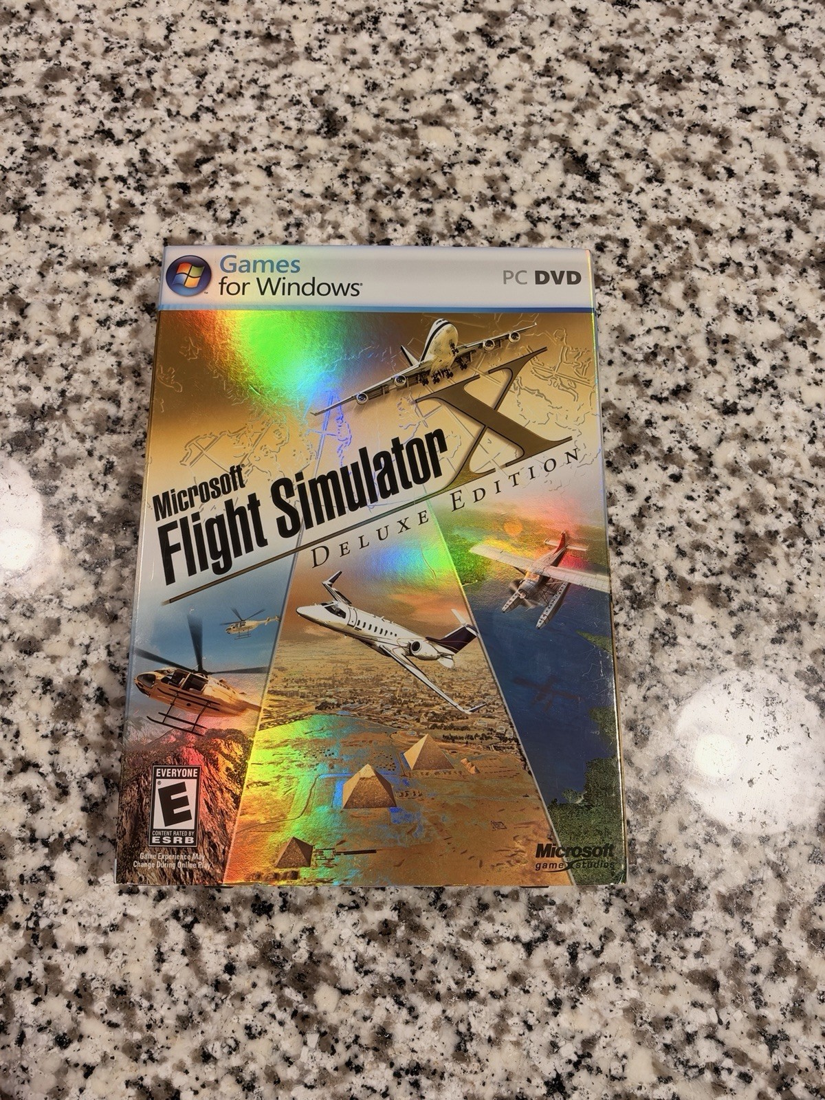 Microsoft Flight Simulator X Deluxe + Acceleration PC DVD Windows CIB w/ manuals