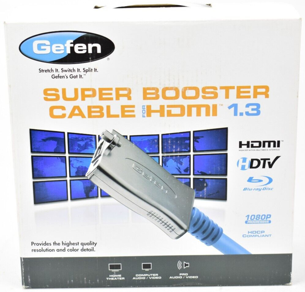 NEW Gefen Super Booster 50ft Cable For iHDMI 1.3 - EXT-HDMISB-50-CO