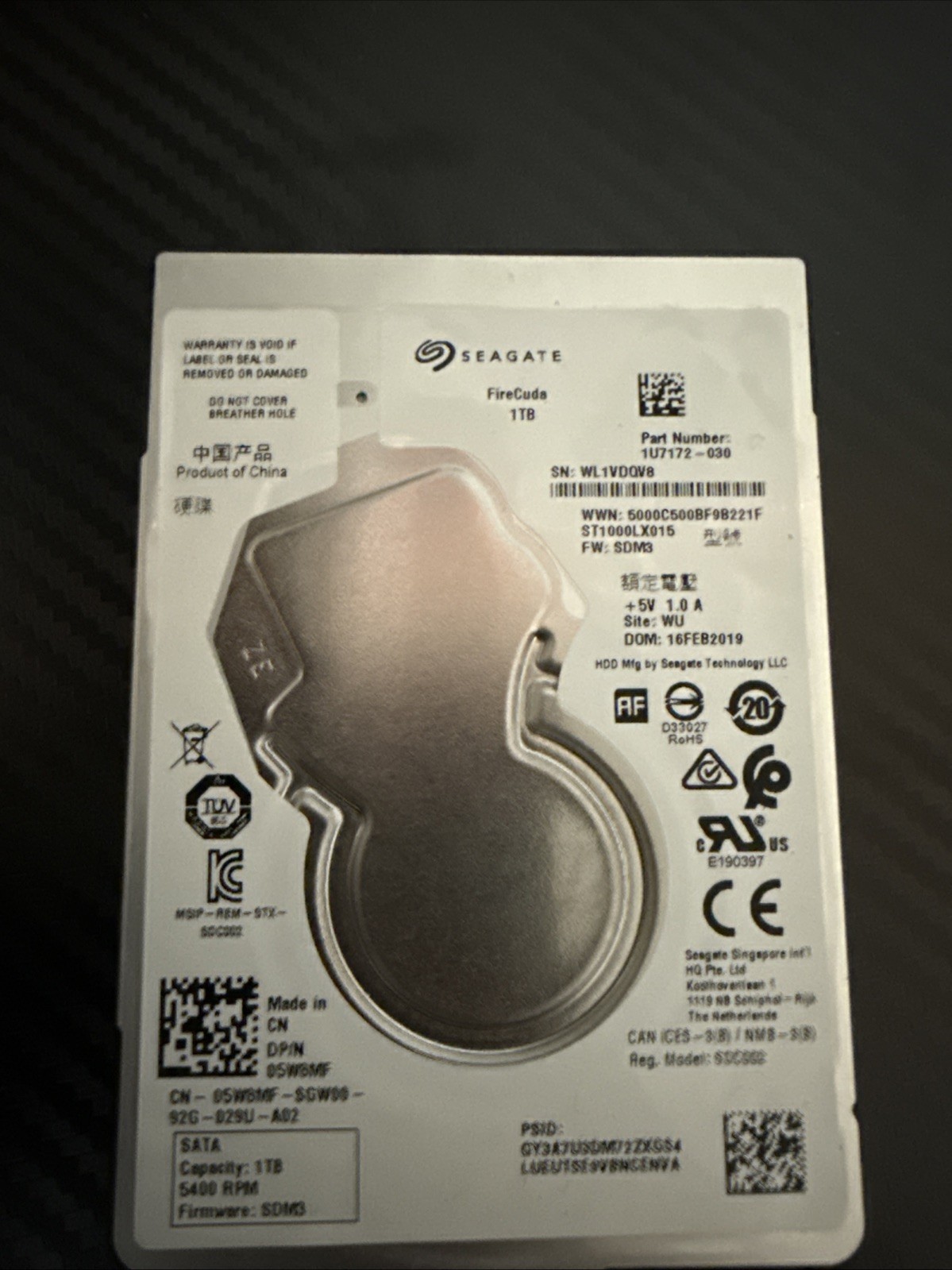 Alienware M15 R3 Hard Drive 
