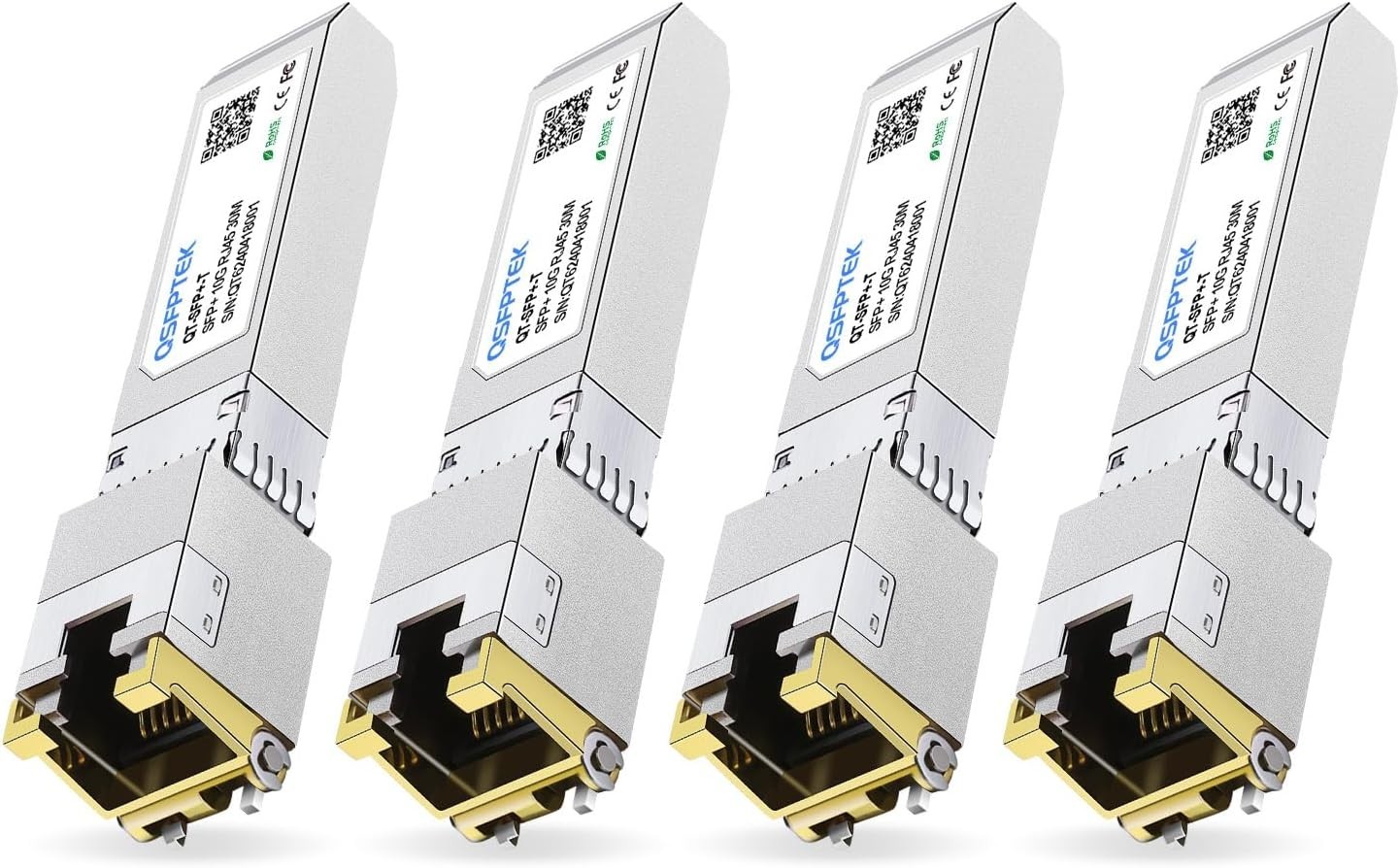 4-Pack SFP+ to RJ45 10GbE Copper Transceiver Module for Cisco Ubiquiti Netgear