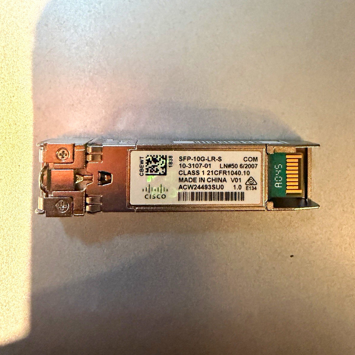 Cisco SFP-10G-LR-S 10Gbps SFP+ Transceiver Module LC 10-3107-01