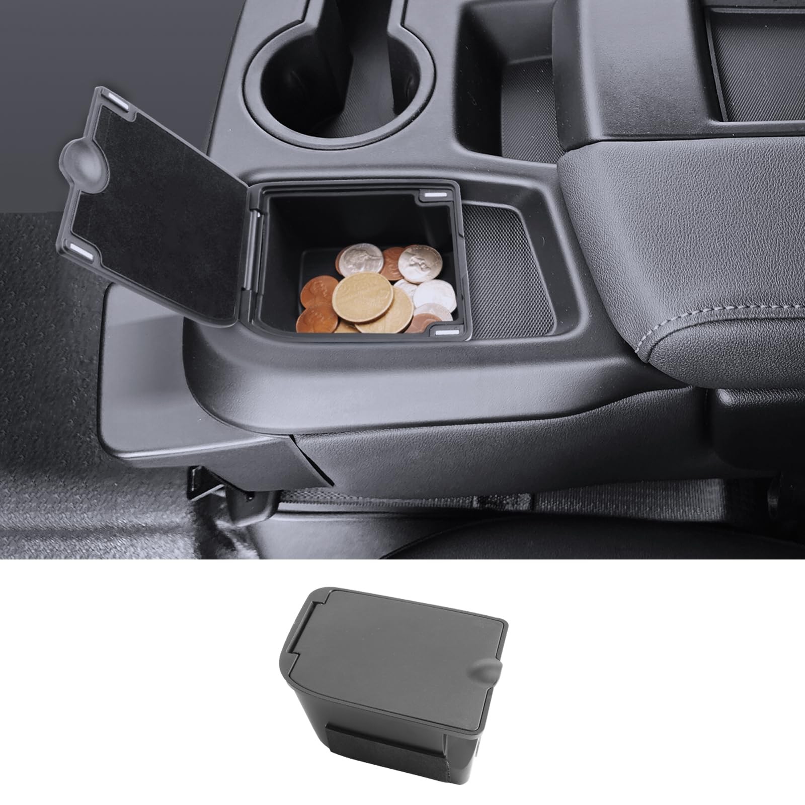 For Center Console Organizer Tray Coin Box Non-Dropping Design Compatible with 2