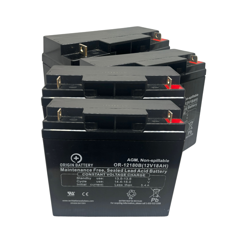 Minuteman PML1650 Battery Kit, Also Fits PML2000, and PRO2200RI - 4 Pack 12V 18A
