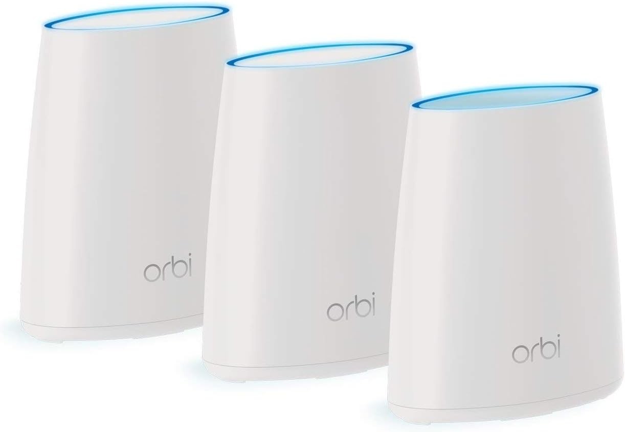 NETGEAR Orbi Whole Home Mesh WiFi System,3 Pack Router 2 Mini satellite extender