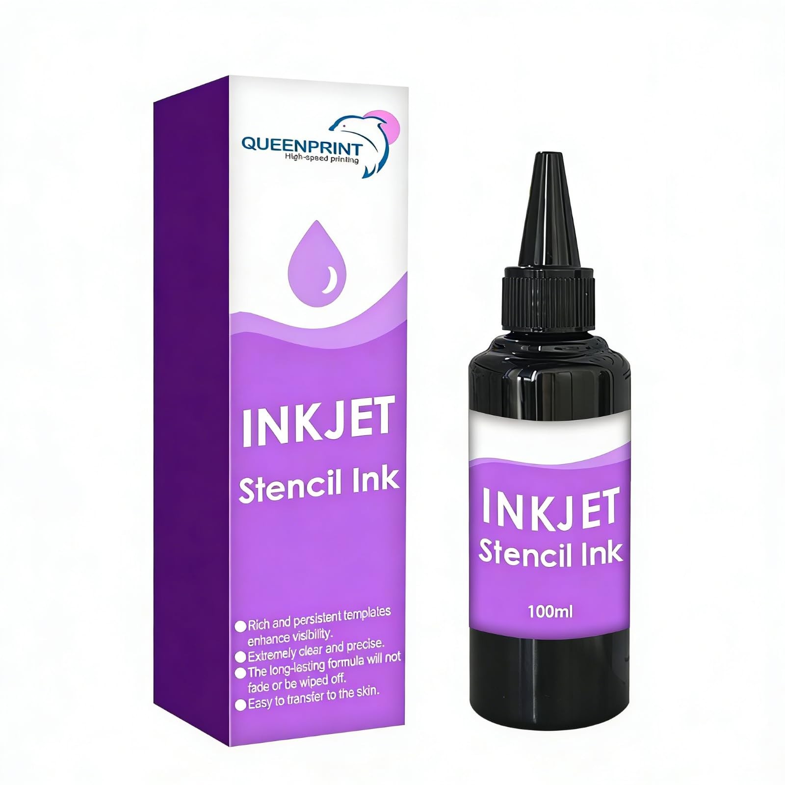 QUEENPRINT Tattoo Stencil Ink Refill 100ml for EcoTank - Violet