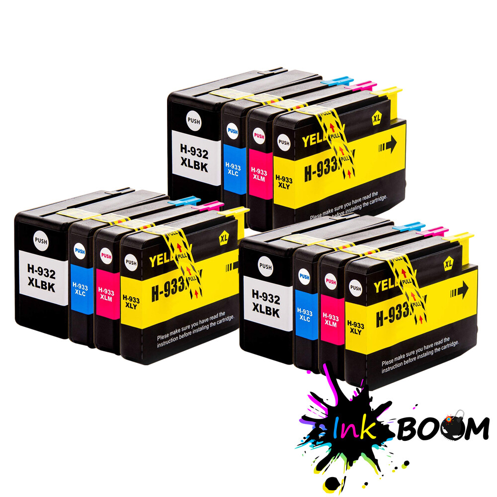 12 Ink Cartridge Replace for HP 932XL 933XL Officejet 6100 6600 7610 7510 6700