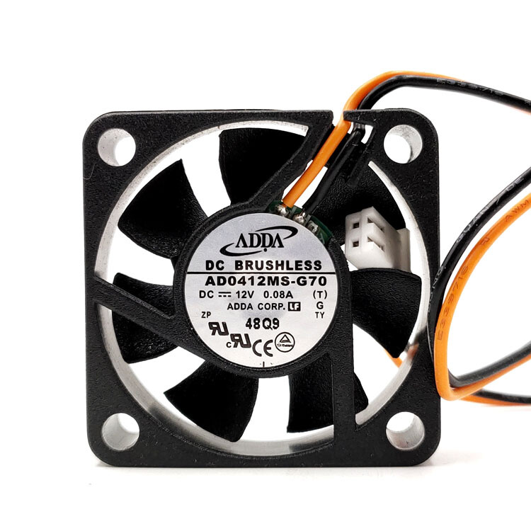 1PCS  ADDA 4010 AD0412MS-G70 DC12V 0.08A 2 line 4CM  fan