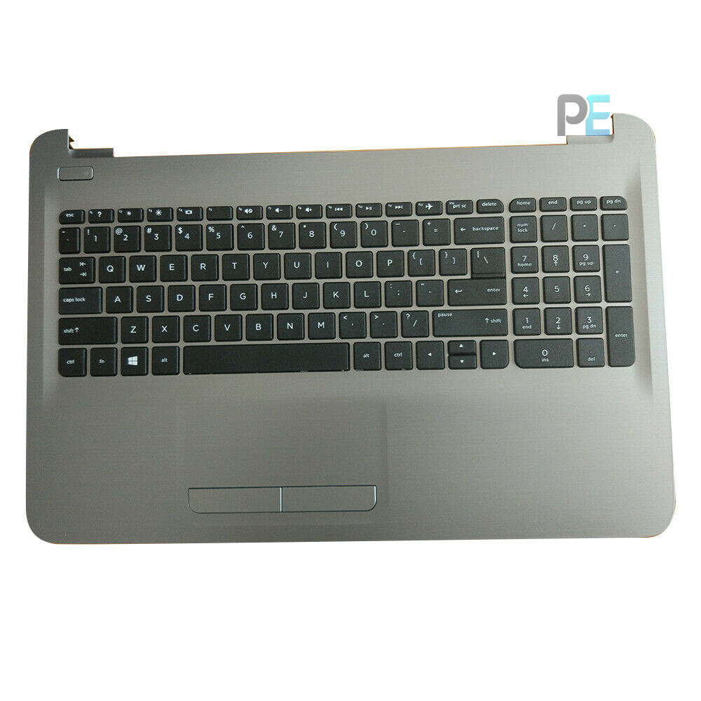 Laptop Upper Case Palmrest Keyboard for HP 15 AY 855022-001 Silver Top Case