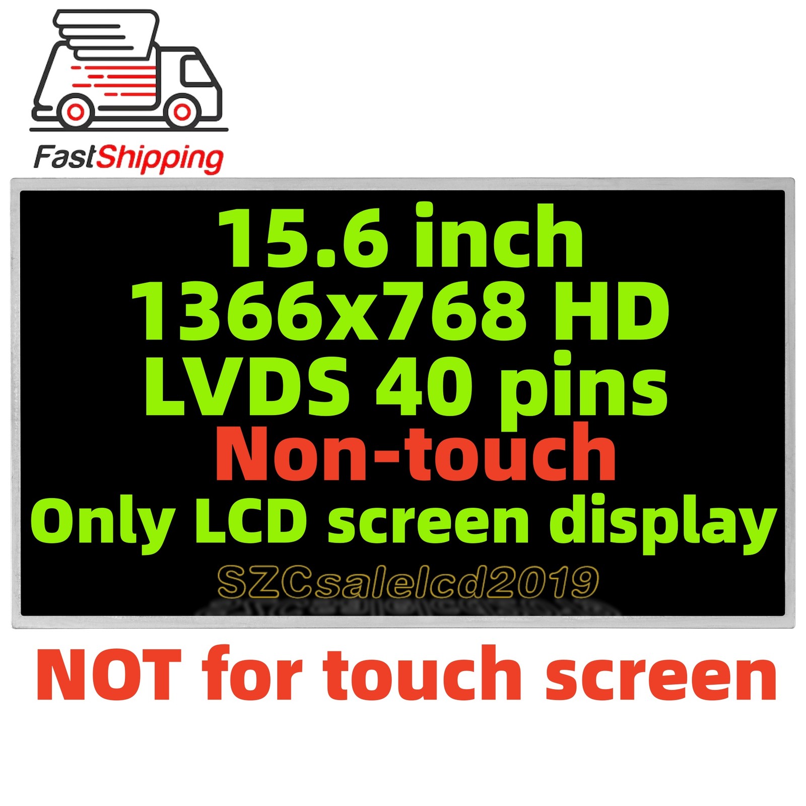 For LTN156AT17 40 Pins Screen Replacement LCD LED Display 1366x768 HD 15.6in new