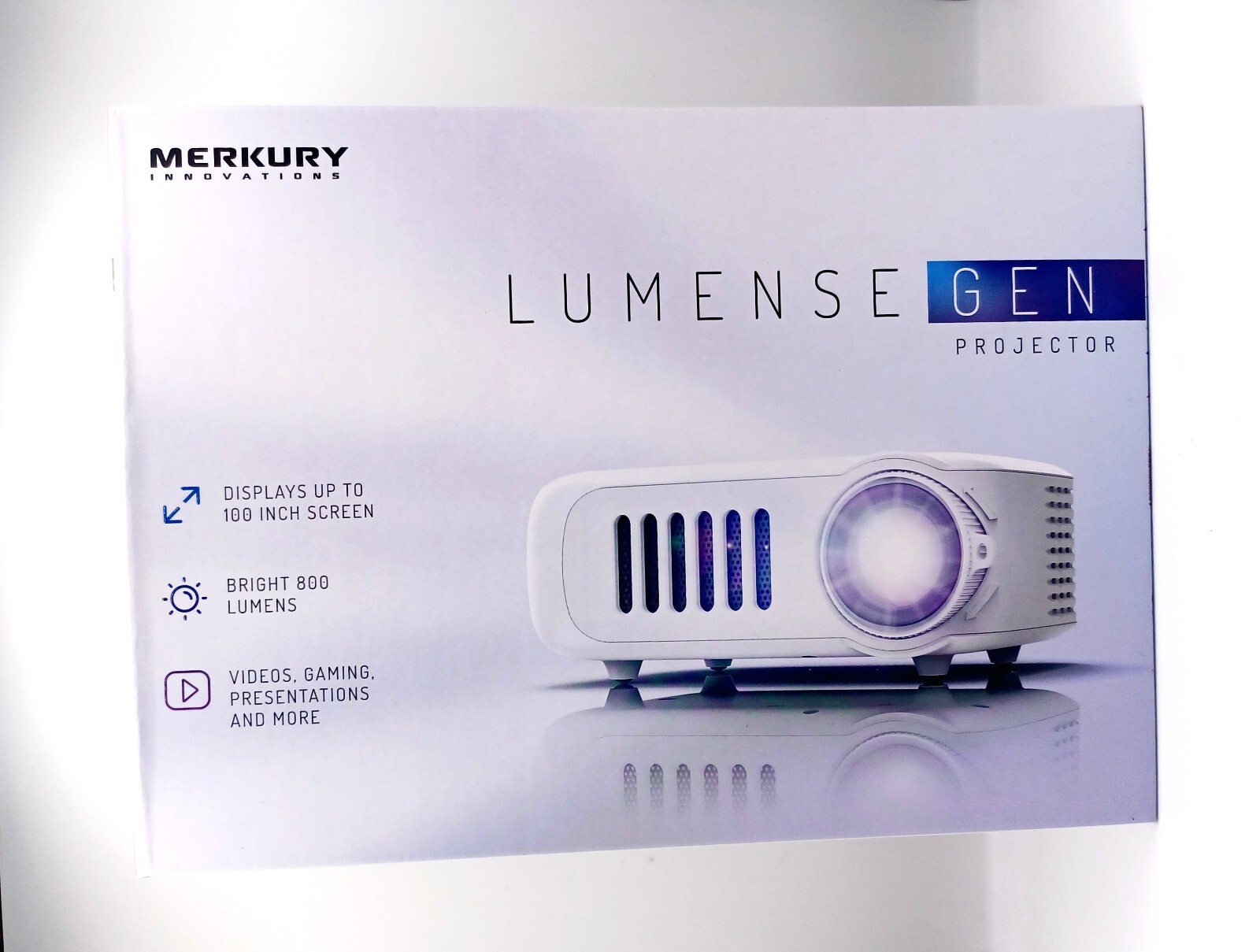Merkury Innovations Lumense GEN Projector - 800 Lumens Displays Up To 100 Inchs