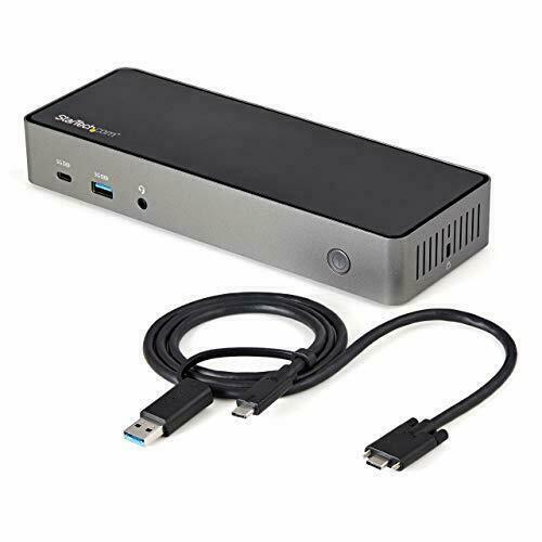 StarTech Hybrid USB-C USB-A Universal Triple Monitor Laptop Docking Station