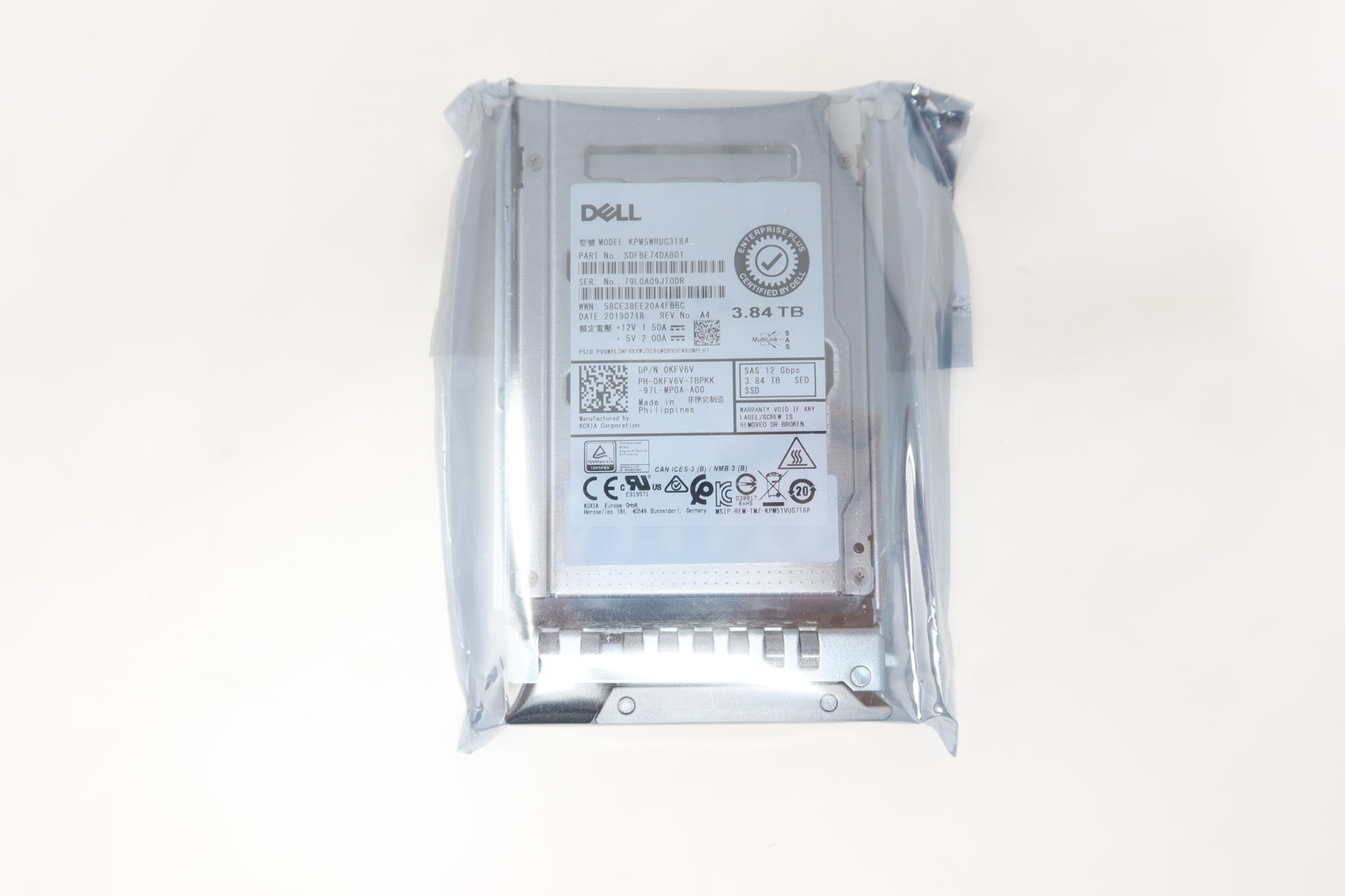 KPM5WRUG3T84 Dell 3.84TB SAS 2.5" G14-G16 12G SED RI SSD Solid State Drive