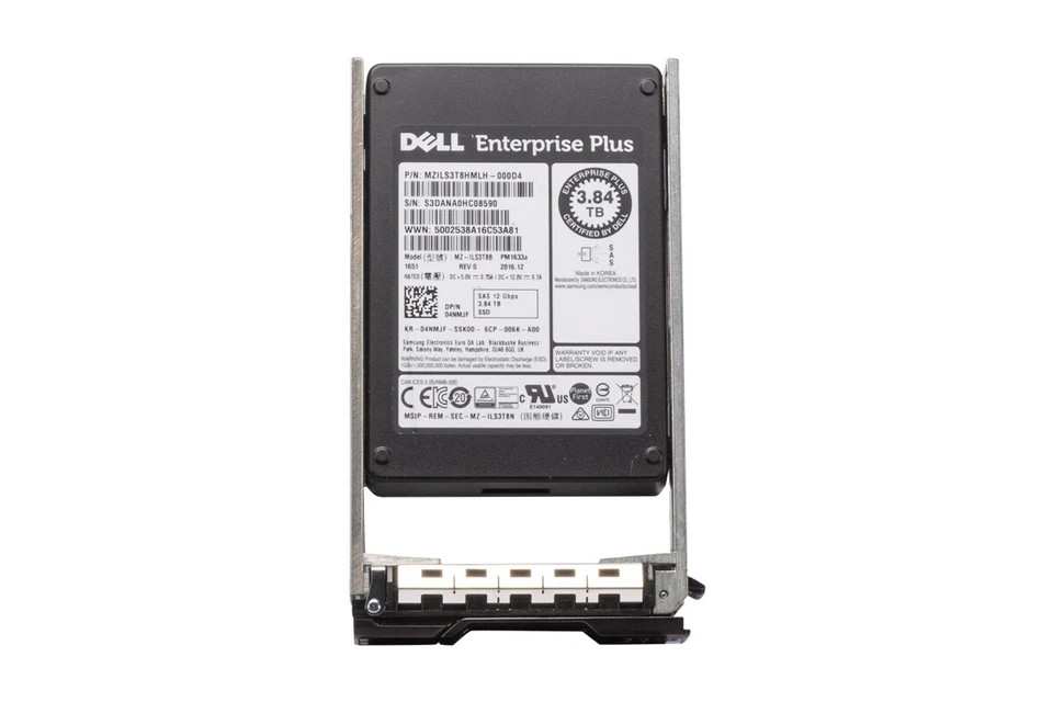  4NMJF 04NMJF DELL Compellent 3.84TB SAS 2.5" 12G RI SSD G13 KIT New