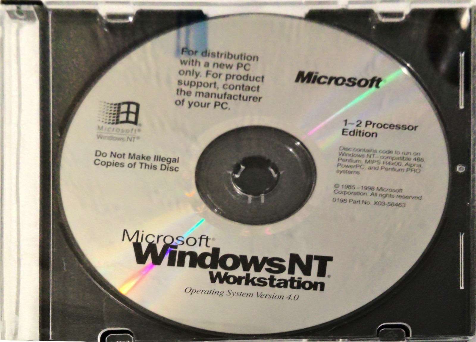 Microsoft Windows NT Workstation Operating System Version 4.0 LIKENEW 