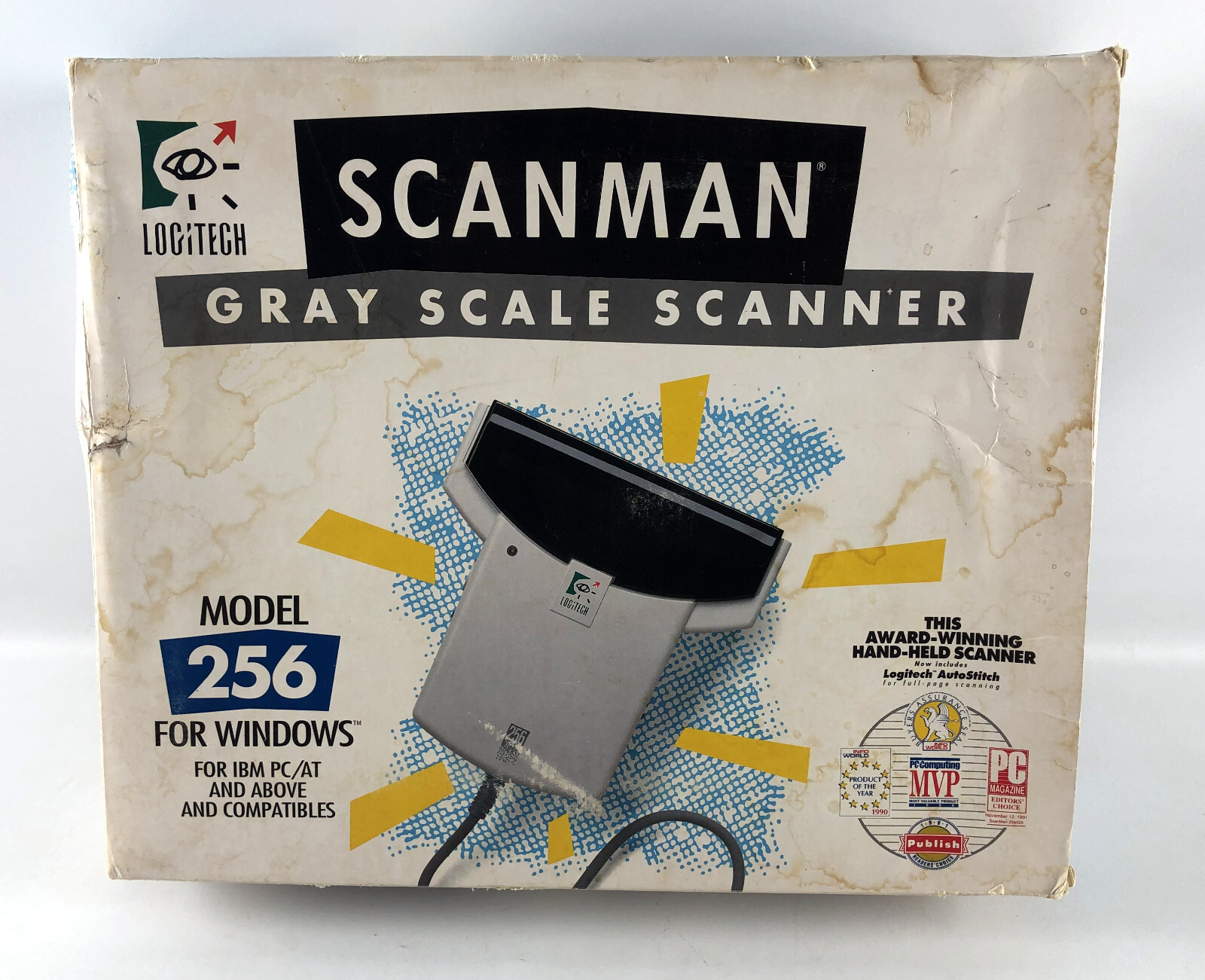 Logitech Scanman Gray Scale Scanner 256 for IBM PC/AT & Above Compatibles