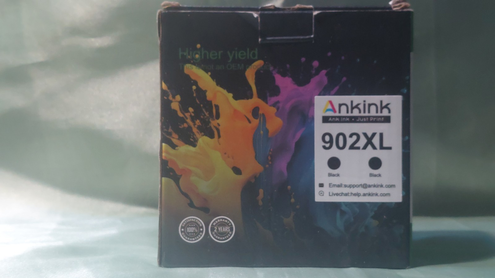 Ankink 902XL Black Ink Cartridge Compatible for HP 6961 6962 6964 Inkjet