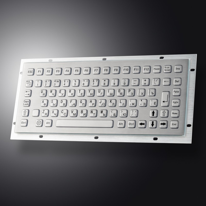 Mini IP65 Stainless Steel Compact Metal Industrial Keyboard For CNC Machine