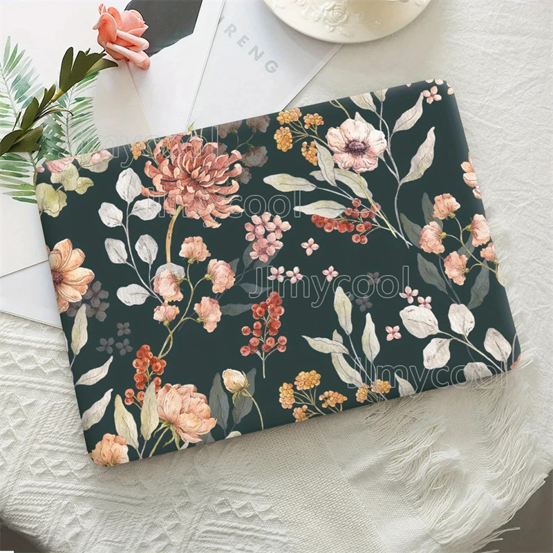 2 Side Rendering Laptop Protective Bright Floral Style Shell Film Decorative
