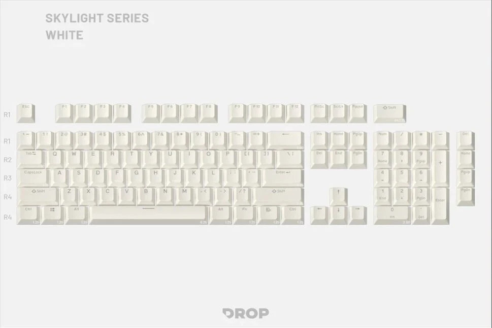Drop Skylight Series Keycap Set White