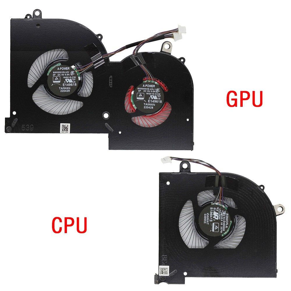 Replacement CPU GPU Cooling Fan For MSI GS65 Stealth GS65VR MS-16Q1 Q2 Q3 Q4 Q5