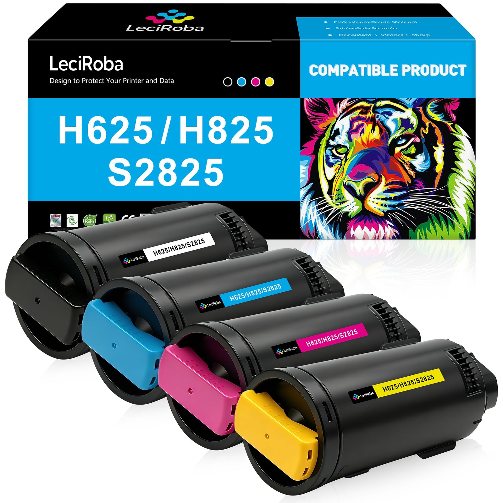 LeciRoba Compatible H625 H825 S2825 Drum Unit High Yield, H625/H825 4PK