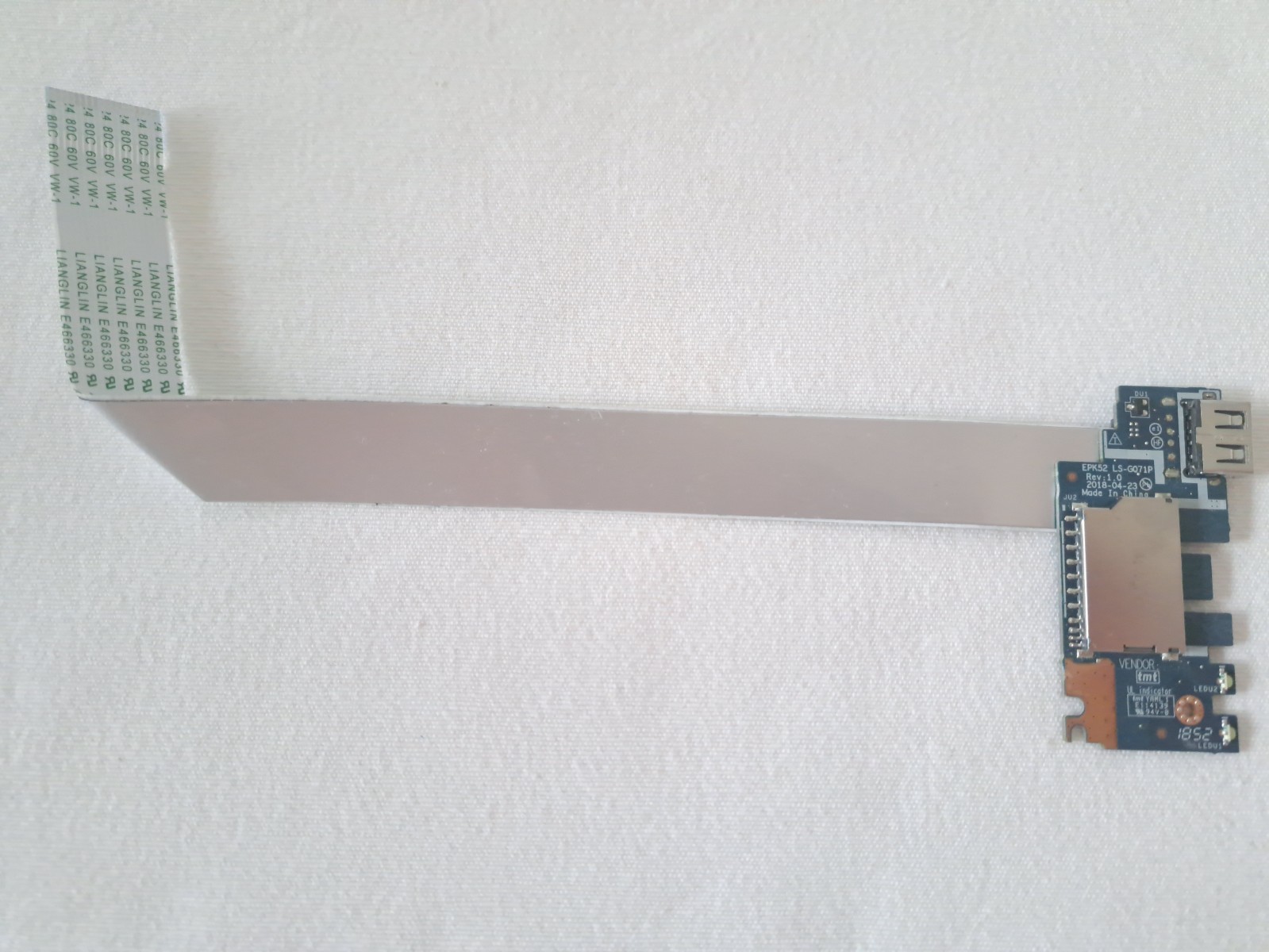 HP 15-da 15-db 250 G7 255 G7 USB SD Card Reader Board LS-G071P L20448-001