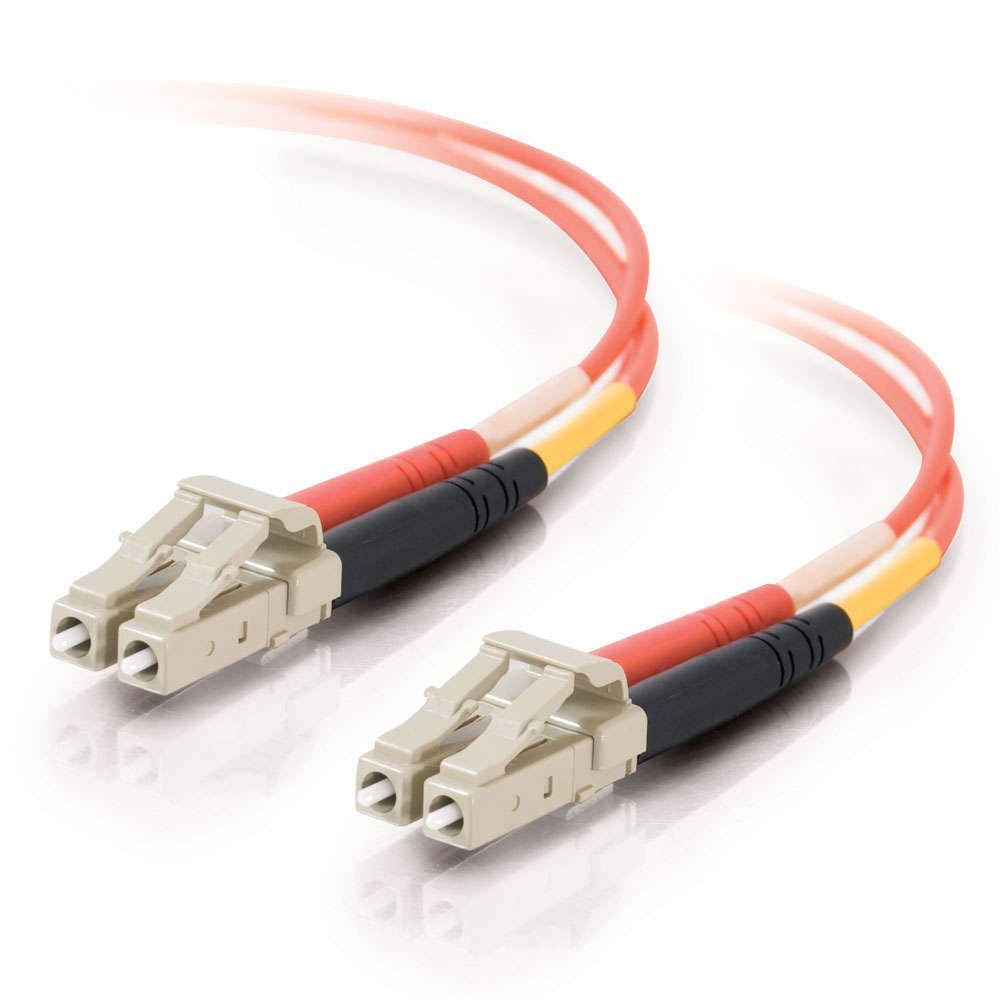 6.6ft(2m) LC-LC 62.5/125 OM1 Duplex Multimode PVC Fiber Optic Cable Orange New
