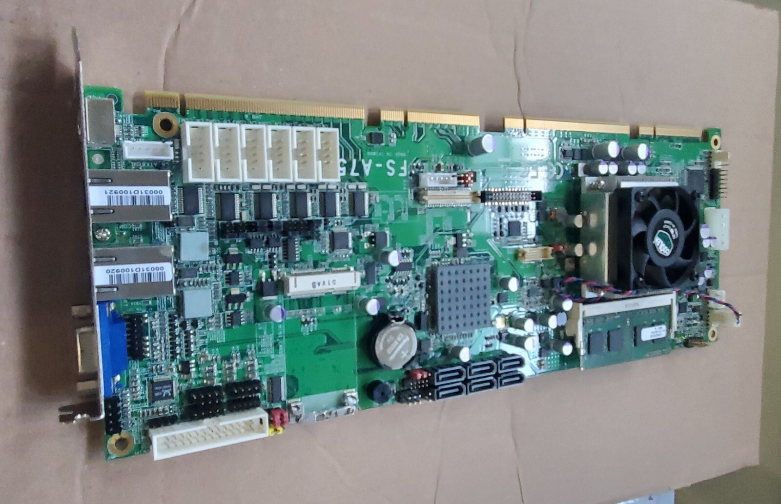 Commell FS-A75 Industrial Motherboard W/CPU 2.1GHz, 4GB Memory Dual LAN VGA