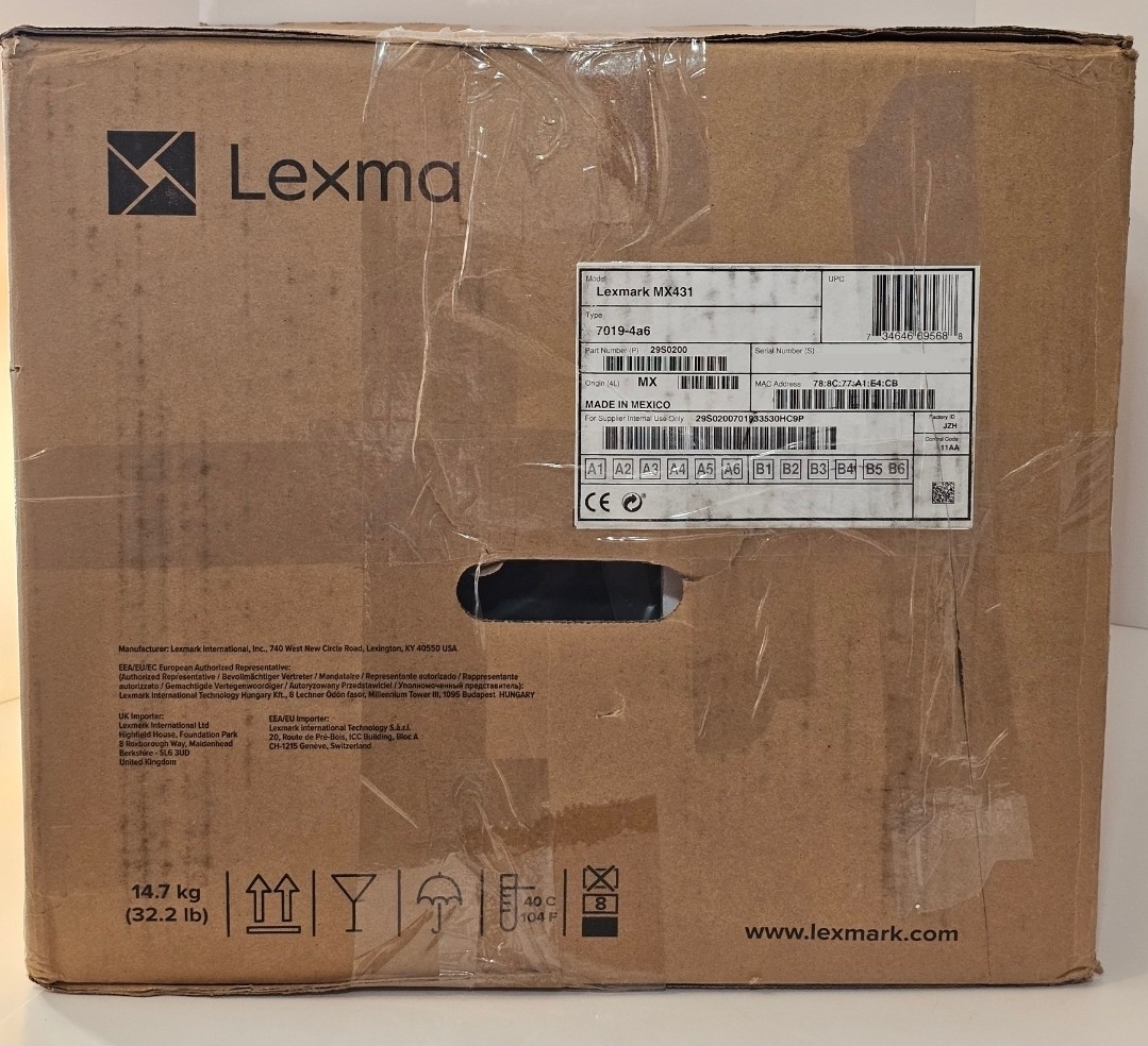 Lexmark MX431 Monochrome/Laser Multifunction Printer - 7019-4a6 B&W 29S0200 NEW