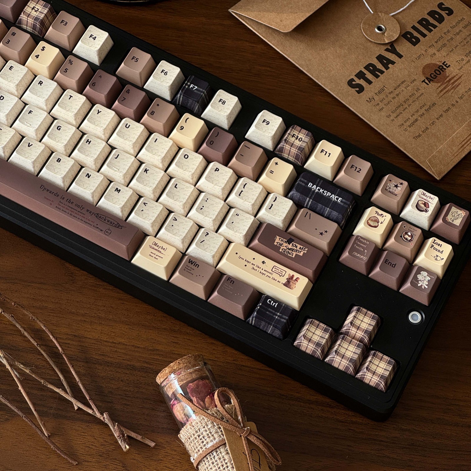 MocooLab AwakeMoment Coffee Keycaps(147Keys,Cherry Profile,PBT)