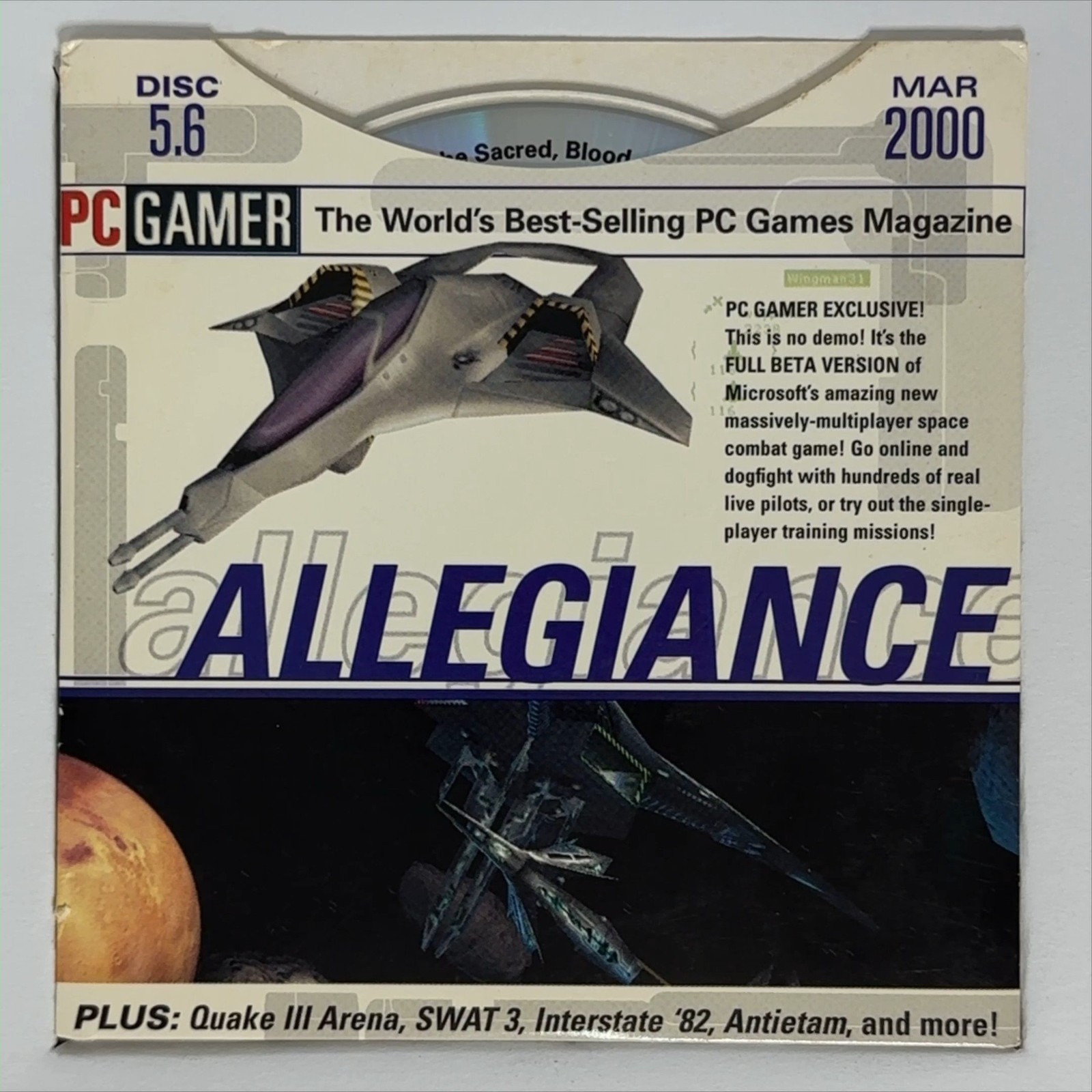 PC Gamer Demo Disc 5.6 March 2000 CD-ROM Vintage PC Gaming Software