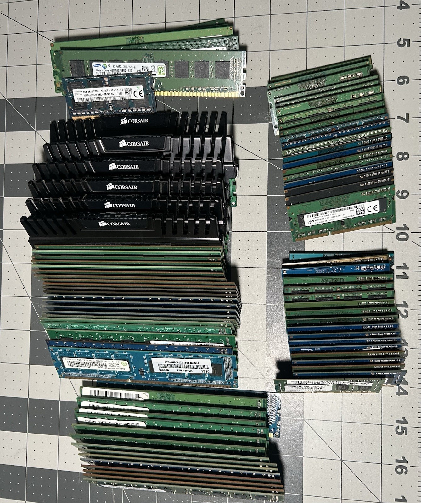 DDR3 Ram And CPU Lot, 95 Pcs DDR3, 11 Pcs CPU, Untested