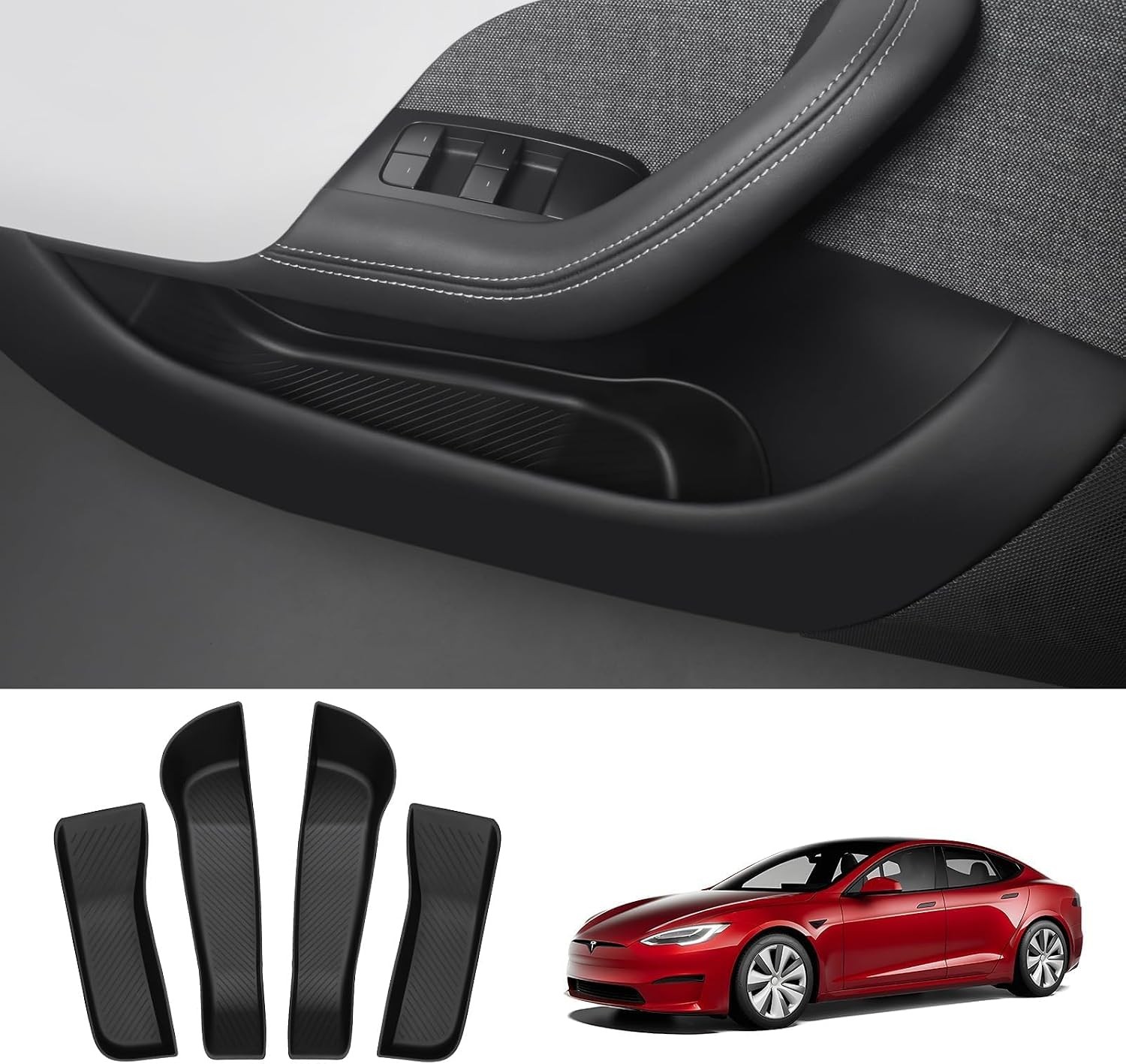 2021-2026 Tesla Model S Door Side Storage Box, Door Organizer Tray (Proprietary