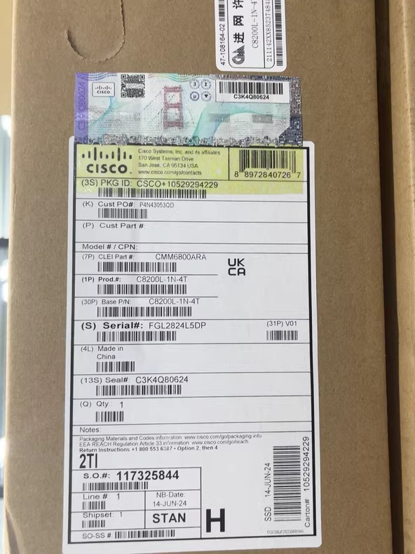 1PC New Cisco C8200L-1N-4T Catalyst 8200L Router 4x1G WAN Ports