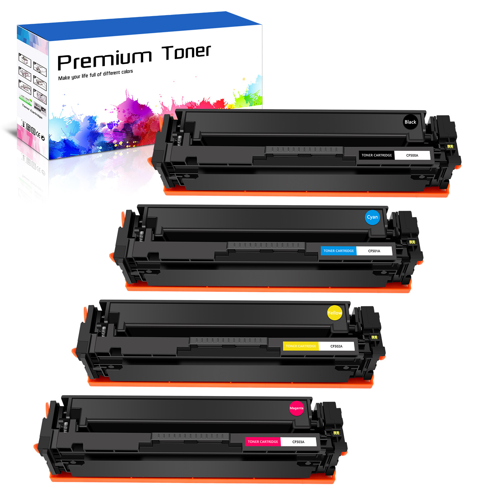 4PK BKCYM CF500A 202A Toner Set for HP Color LaserJet Pro MFP M281fdn M281dw