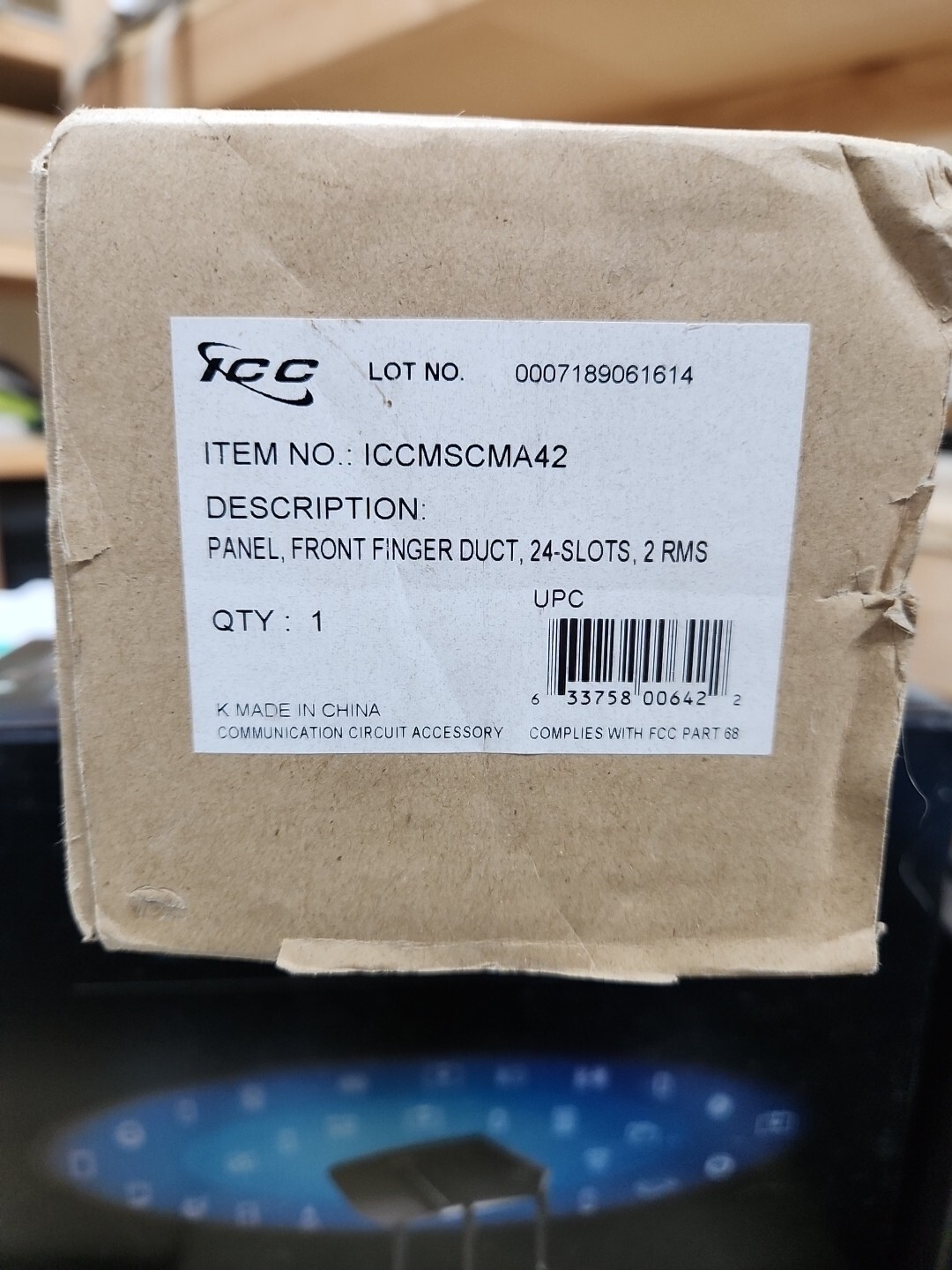 ICC , ICCMSCMA42  2RMS Front Finger Duct